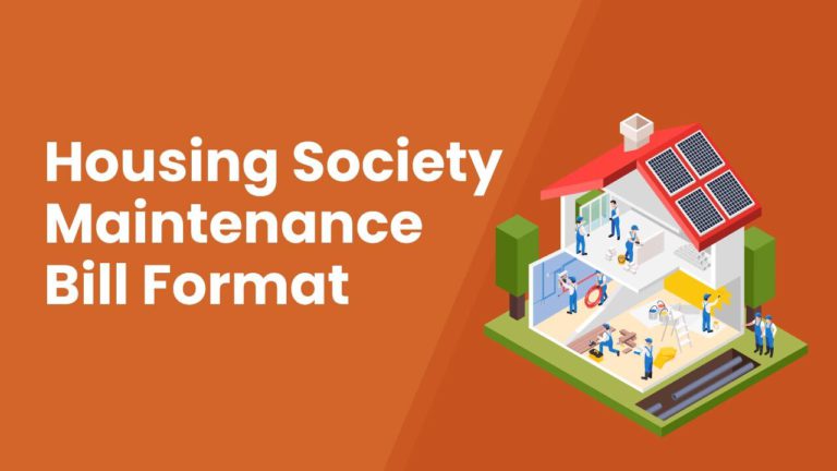 housing society maintenance bill format housing society maintenance bill format