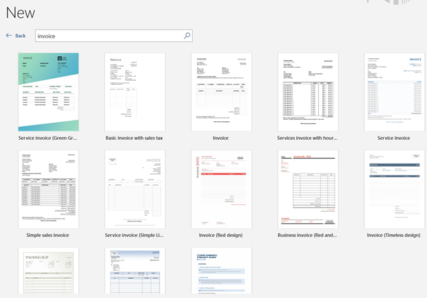 invoice template in word