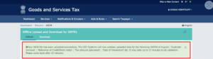Upload JSON File GST Portal Step 4