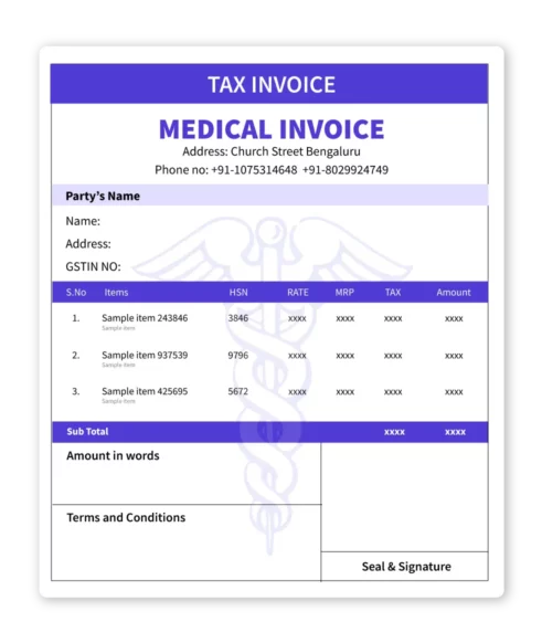 medical bill format medical bill format